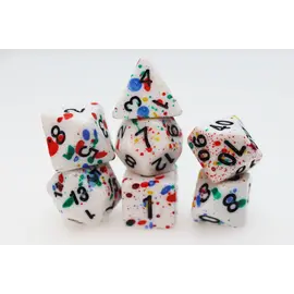 Foam Brain Dice: Paint Splatter Poly 7 Set