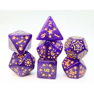 Foam Brain Dice: Shooting Stars Xenon Poly 7 Set