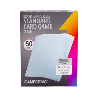 Gamegenic Board Game Sleeves - Standard Card Game Clear (50)