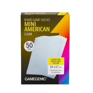 Gamegenic Board Game Sleeves - Mini American Clear (50)