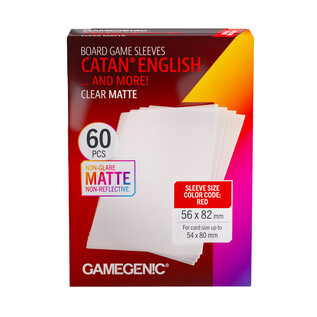 Gamegenic Board Game Sleeves - Catan English Matte Clear (60)