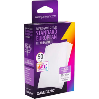 Gamegenic Board Game Sleeves - Standard European Matte Clear (50)