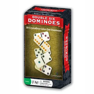 Continuum Games Family Traditions Double 6 Dominos Tin