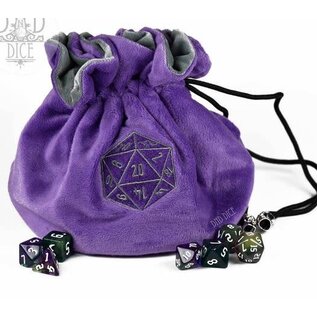 Big Fuzzy Dice Bag - Purple