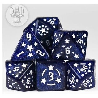DnDDice.com Dice: Poly 7 Set - Star Spangled