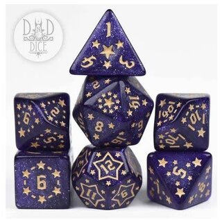 DnDDice.com Dice: Poly 7 Set - Twinkle Little Star