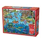 Cobble Hill Doodle Town Gone Fishing 1000 pc Puzzle