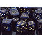 Chessex Dice - Scarab: 16mm D6 Royal Blue/Gold (12)