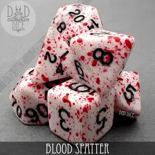 Foam Brain Dice - Poly 7 Blood Splatter RPG Set