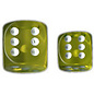 Chessex Dice: D6 16mm - Translucent Yellow / White