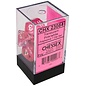 Chessex Dice - Transparent Pink / White (7)