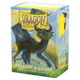 Arcane Tinmen Dragon Shield (100) Matte Dual - Yellow & Silver