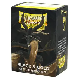 Arcane Tinmen Dragon Shield (100) Matte Dual - Black and Gold