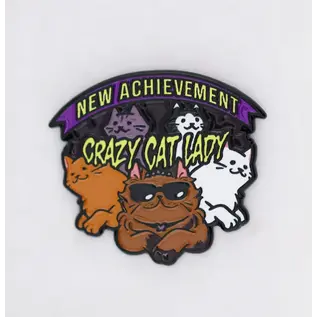 Foam Brain Dungeon Crawler Carl Enamel Pin -  Crazy Cat Lady