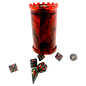 Hymgho Premium Gaming Pocket Citadel Mini Dice Tower: Red / Black (with Mini Dice)