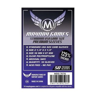 Mayday Games Mayday Games Premium Card Sleeves: Purple Standard USA - 56x87mm (50)