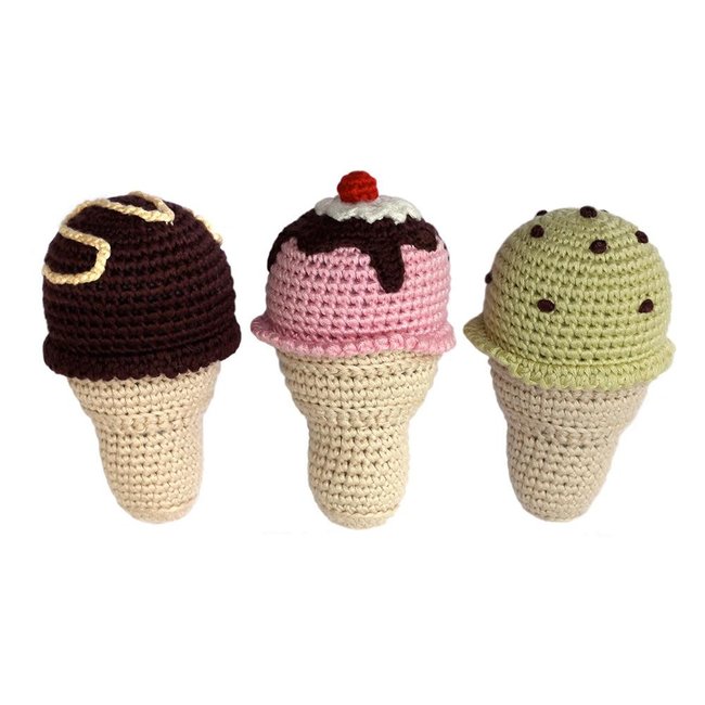 Ice Cream Crocheted Rattle