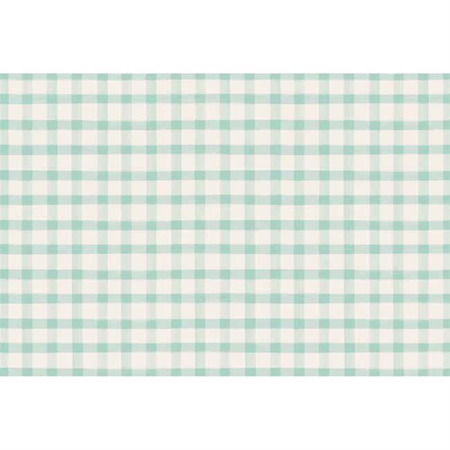 Seafoam Painted Check Paper Placemat
