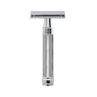 DE Safety Razor, knurled effect handle