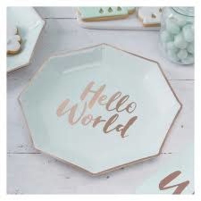 Hello World Paper Plates