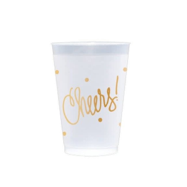 Cheers Frosted  Plastic Cups 12oz