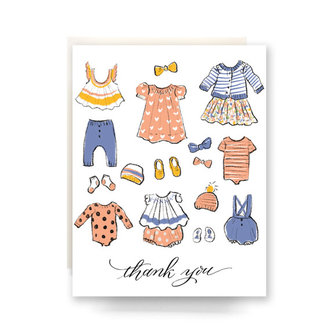 Baby Clothes Thank You Card
