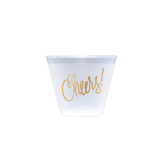 Cheers Frosted Plastic Cups 9oz