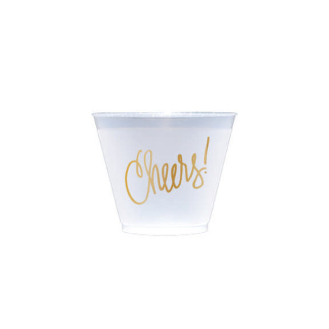 Cheers Frosted Plastic Cups 9oz