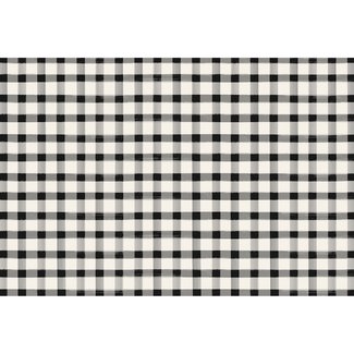 Black Painted Check Paper Placemat