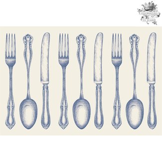 Vintage Blue Cutlery Placemats