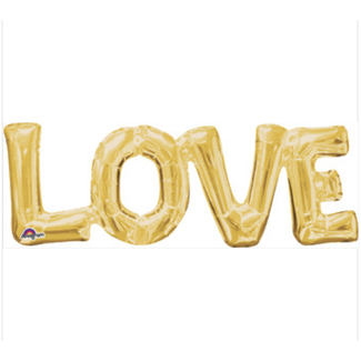LOVE Gold Connected Word Phrase Balloon