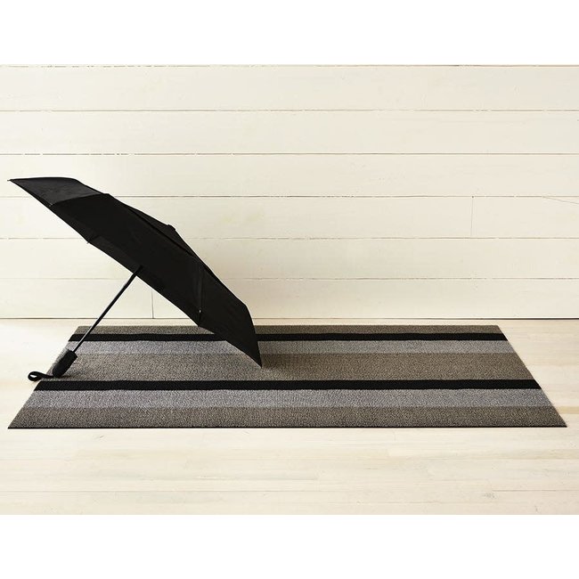 Bold Stripe Utility Mat Silver Black