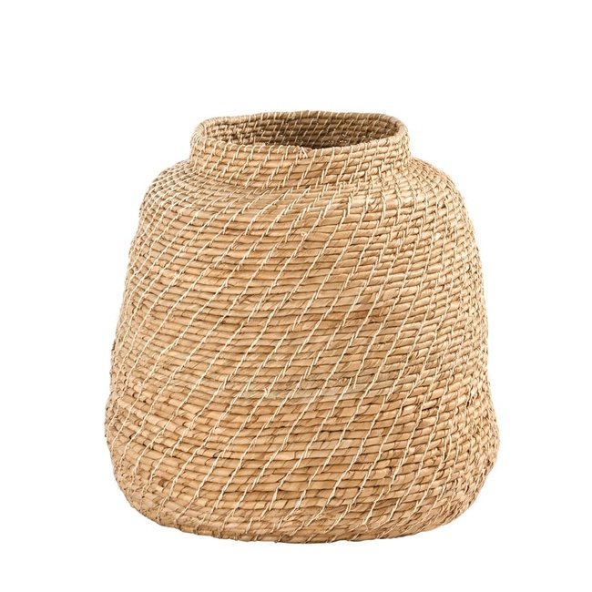 Hand-Woven Cattail Basket