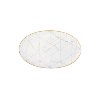 Carrara White Marble Oval Platter Small