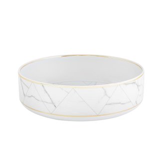 Carrara  White Marble Salad Bowl