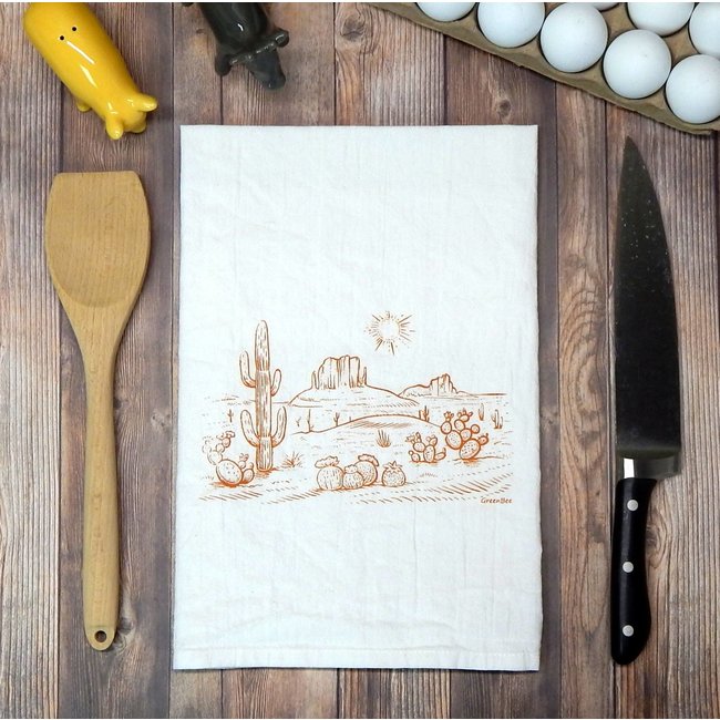 Desert Scene Saguaro Tea Towel