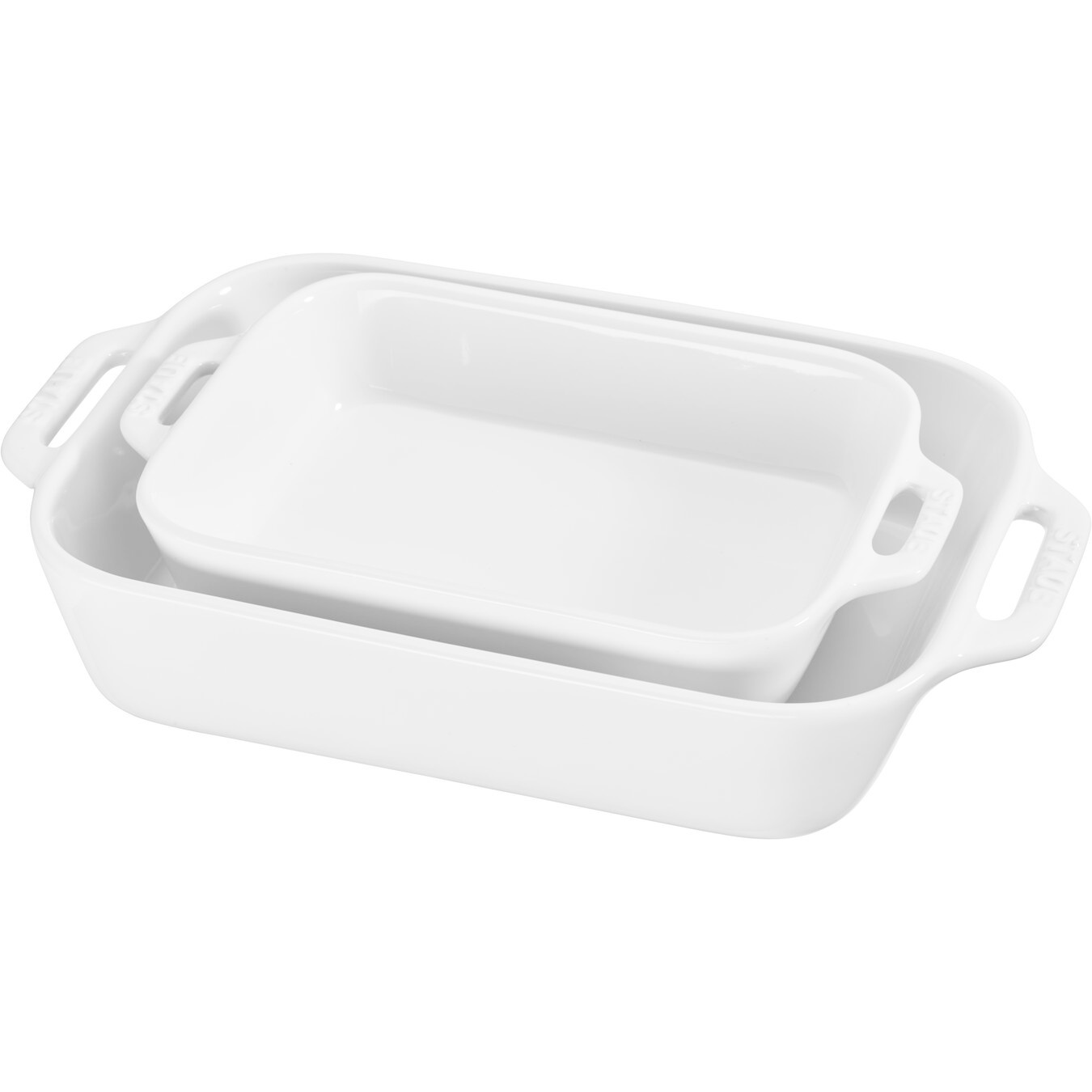 Staub 2-Piece Rectangular Baking Dish Set - White