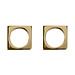 Modernist Napkin Rings Brass S/2