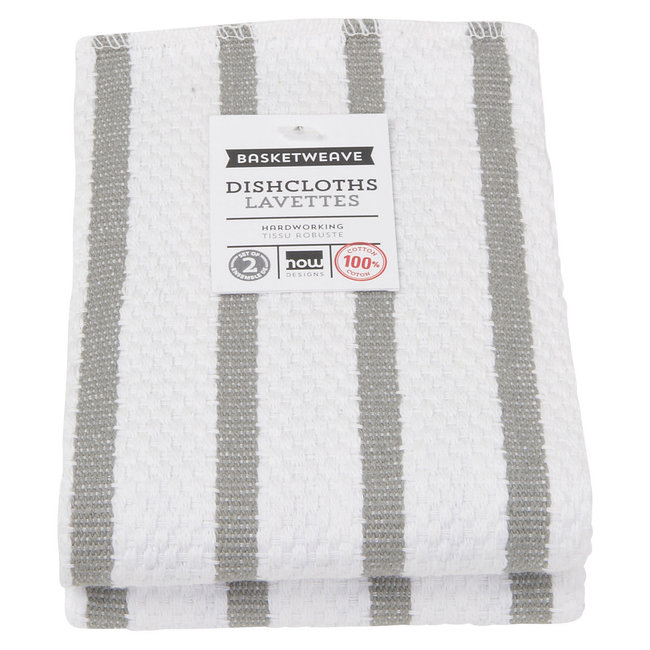Basketweave London Gray Tea Towel