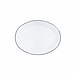 Oval Tray White Black Rim
