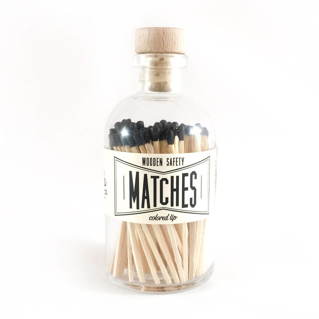 Vintage Apothecary Wood Top Matches- Black