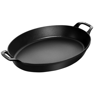 Staub Staub Cast Iron 14.5" X 11.2" Oval Baking Dish - Black Matte