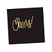 Cheers Cocktail Napkins Black