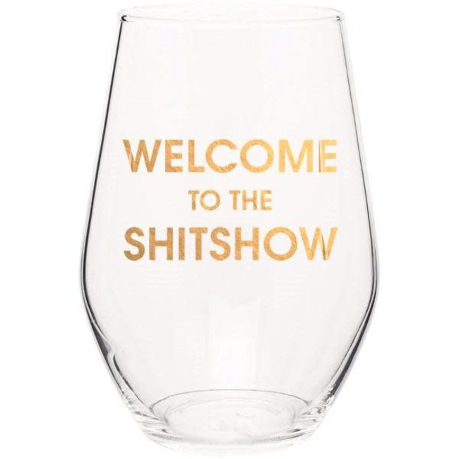 Chez Gagne Welcome to the Shitshow Wine Glass