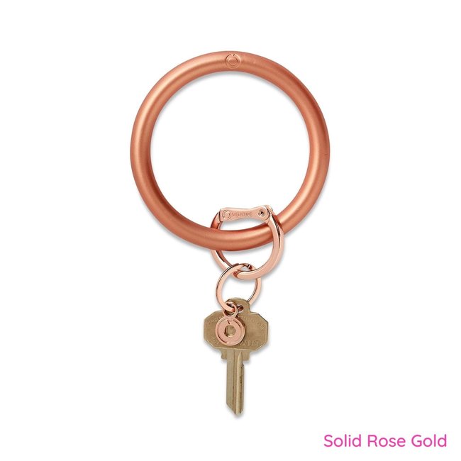 Big O Metallic Rose Gold Silicone Key Ring