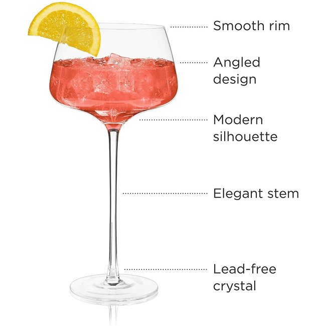 Angled Crystal Amaro Spritz Glass