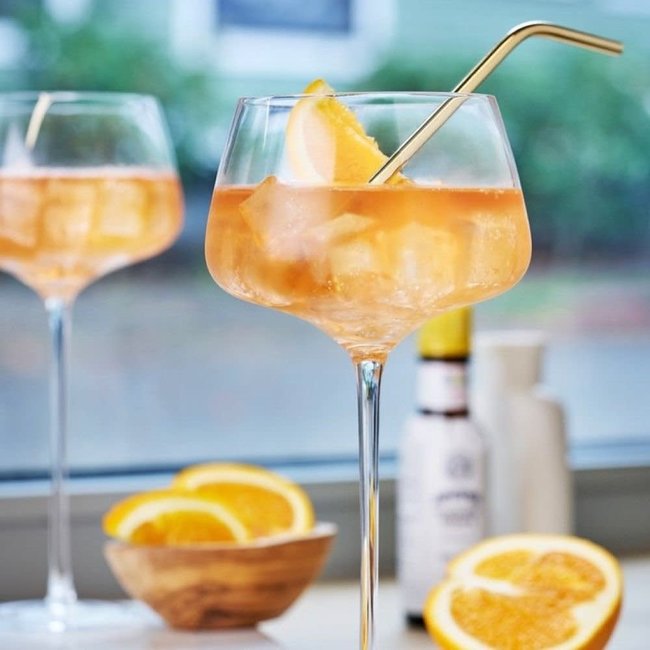 Angled Crystal Amaro Spritz Glass
