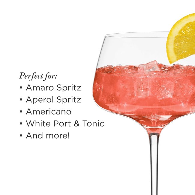 Angled Crystal Amaro Spritz Glass