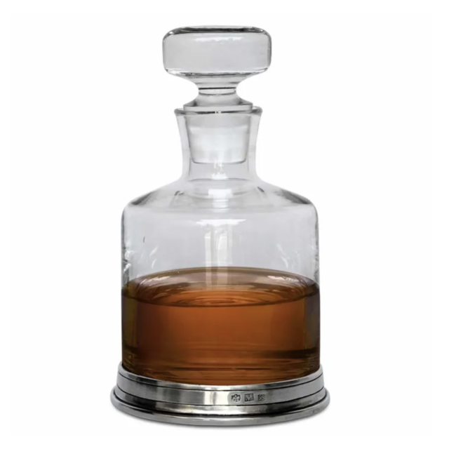 Pewter Spirits Crystal Decanter