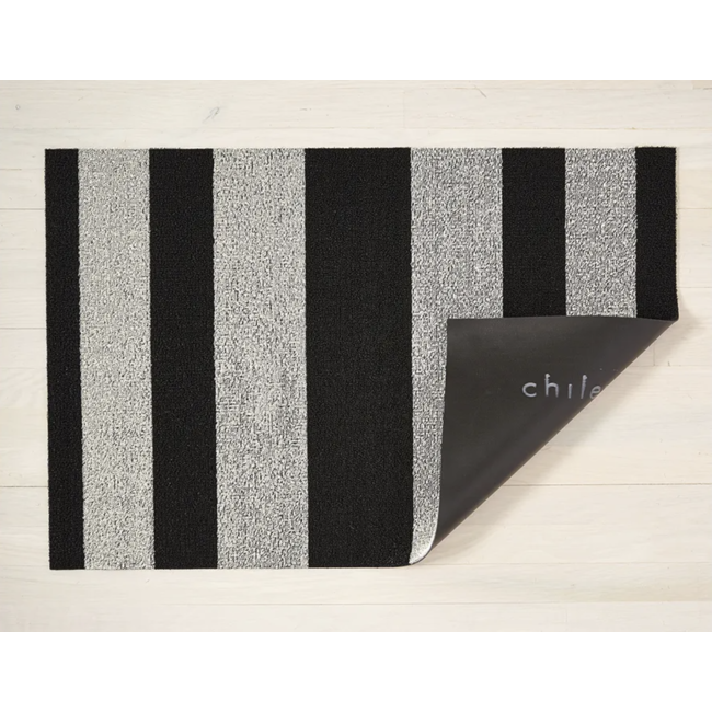 Bold Stripe Utility Mat  Black White 24x36